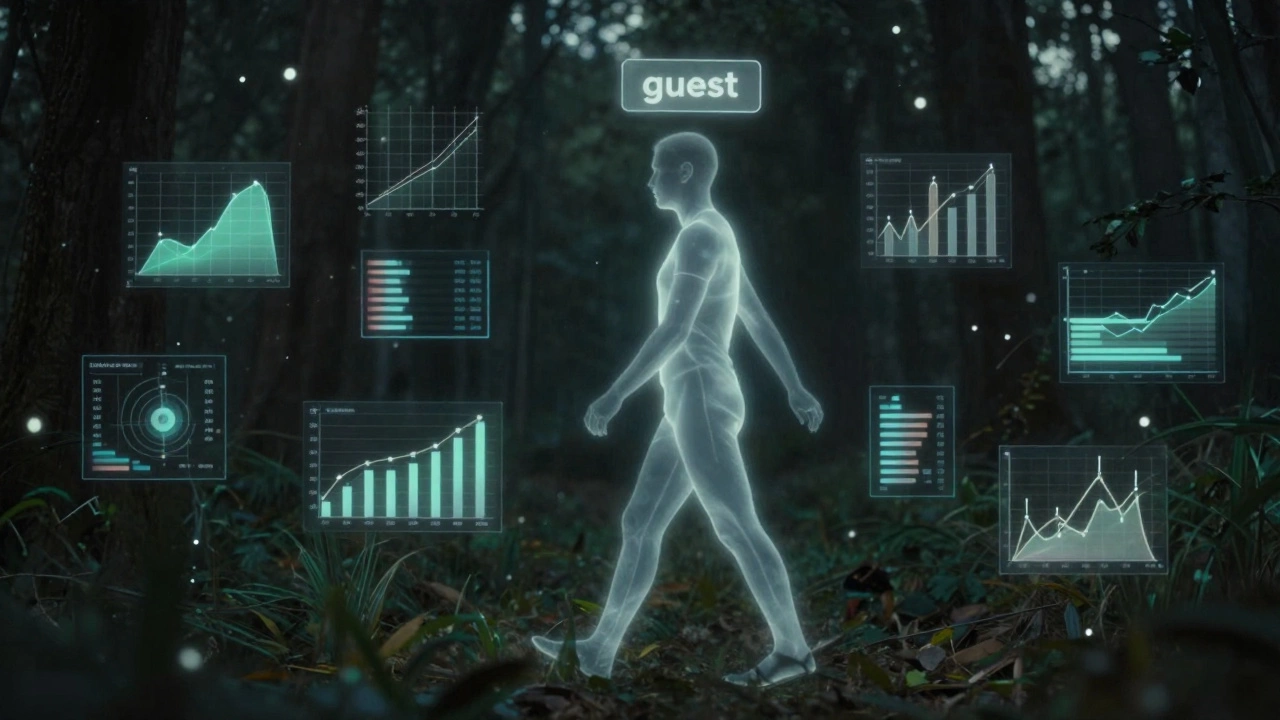 A silent visitor passing through digital tracking elements without being detected.