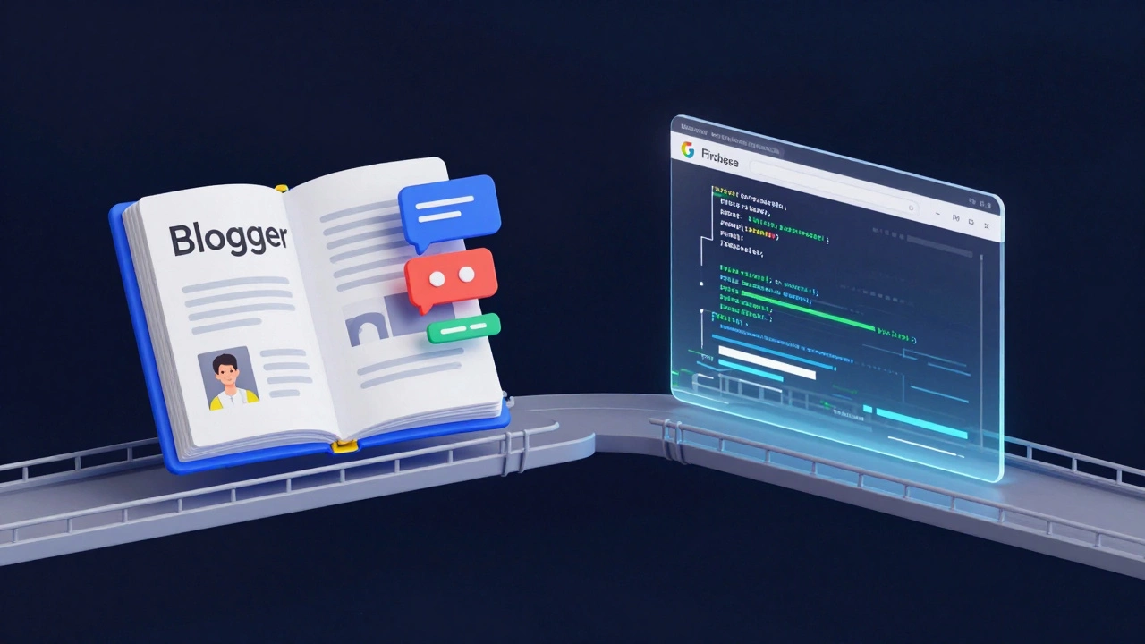 Conceptual art showing the transition from a simple blog to a professional developer website.