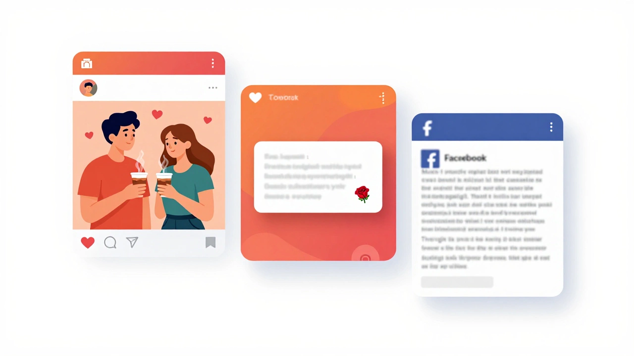 Illustration of Instagram, WhatsApp, and Facebook social media frames