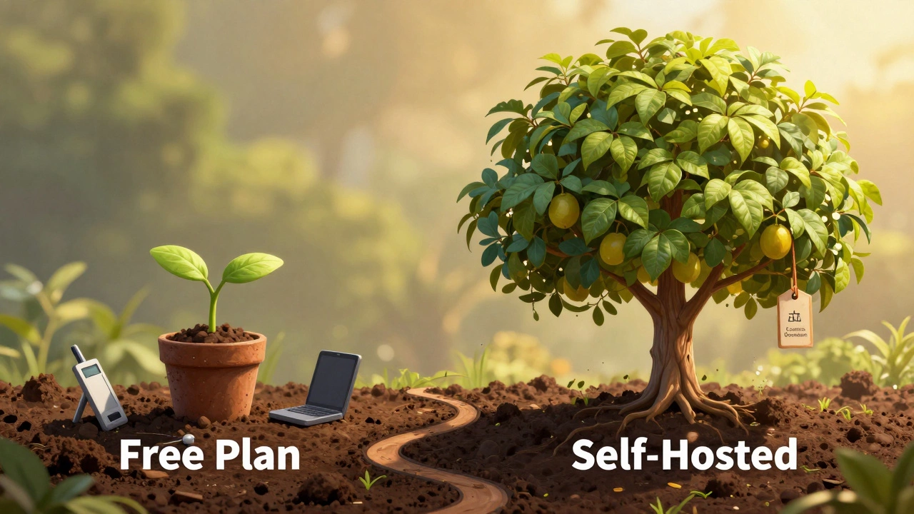 Seedling growing into a large tree symbolizing blog growth and upgrade
