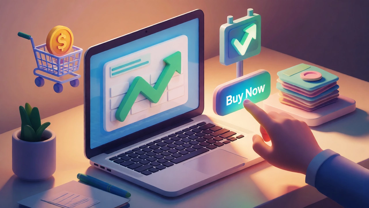 Isometric view of a workspace with icons for affiliate and ad revenue