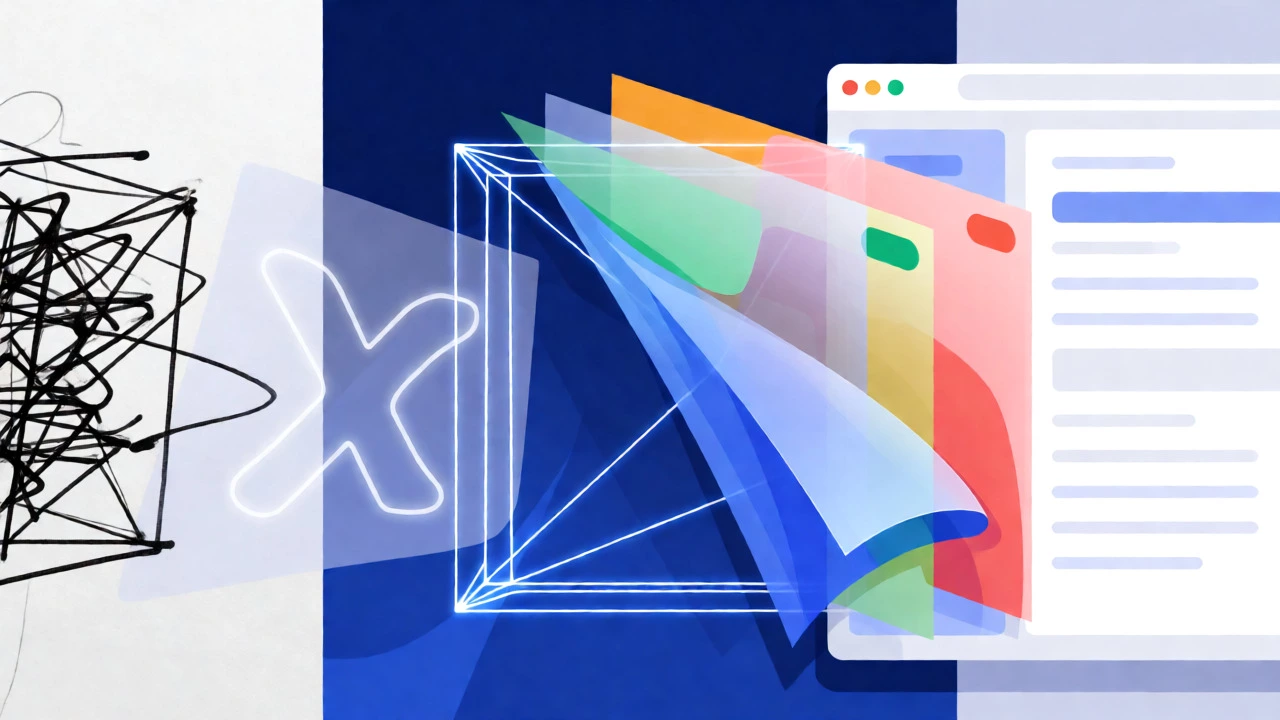 Visual metaphor of HTML skeleton and CSS styling